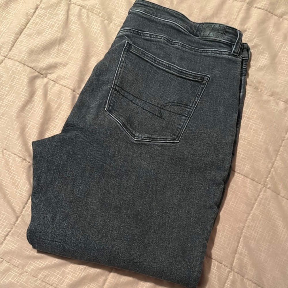 American Eagle Gray/Black Denim Jeans